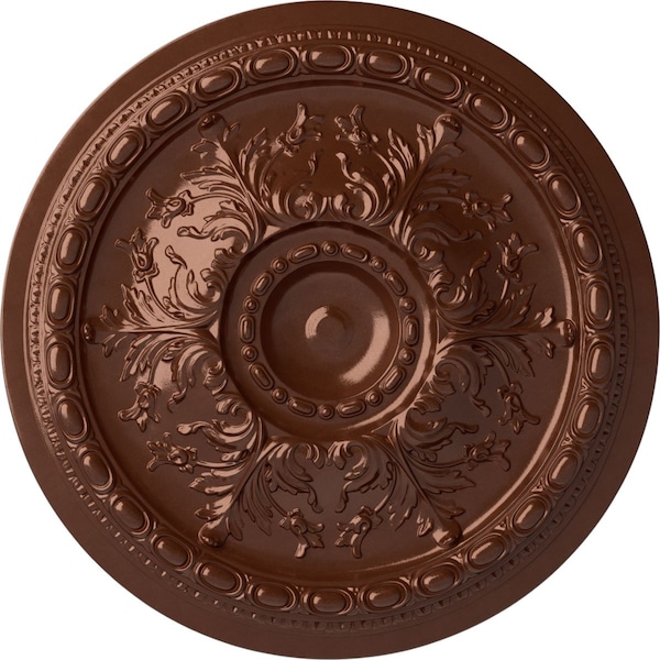 Ekena Millwork Stockport Ceiling Medallion (Fits Canopies up to 6 1/4"), Hand-Painted Copper Penny, 28"OD x 2 3/4"P CM28STCPS - main